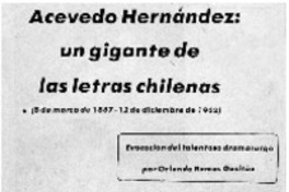 Acevedo Hernández: un gigante de las letras chilenas