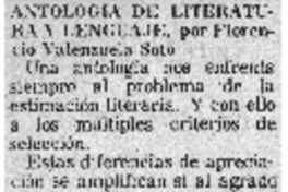 Antología de Literatura y Lenguaje