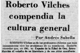 Roberto Vilches compendia la cultura general