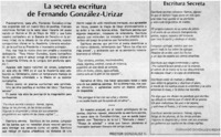 La secreta escritura de Fernando González-Urizar