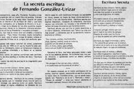 La secreta escritura de Fernando González-Urizar