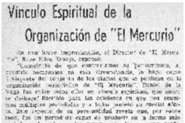 Vínculo espiritual de la organización de "El Mercurio".
