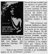 Historia del pueblo mapuche.