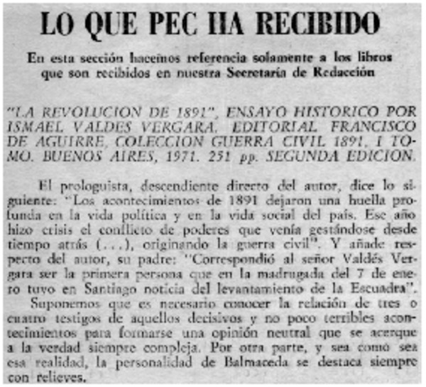 "La revolución de 1891".
