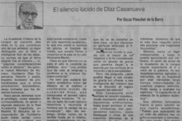 El silencio lúcido de Díaz Casanueva