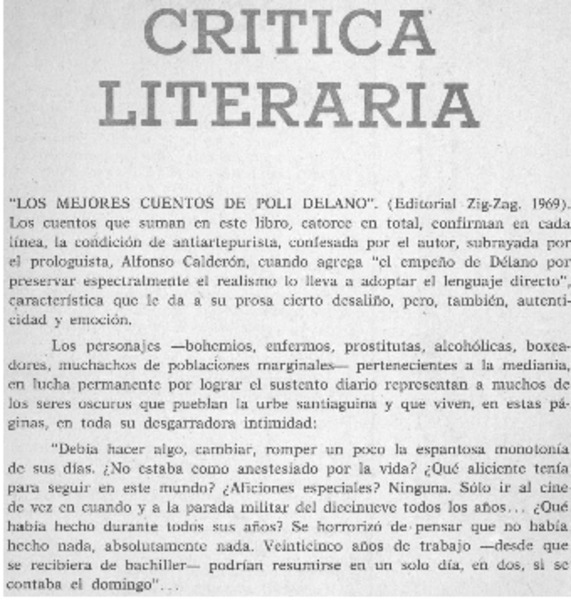 Crítica Literaria.