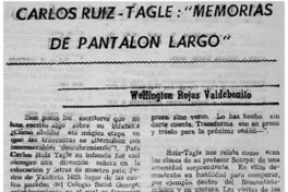 Carlos Ruíz-Tagle; "memorias de pantalón corto"