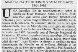 Marcela Paz (Ester Huneeus Salas de Claro) 1904-1985.
