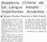 Academia Chilena de La Lengua adoptó importantes acuerdos.