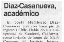 Díaz-Casanueva, académico.