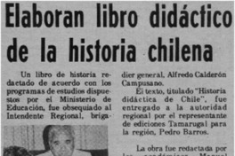Elaboran libro didáctico de la historia chilena.
