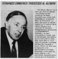 Fernando Emmerich traducido al alemán.