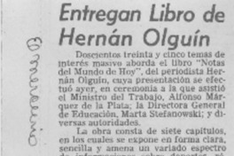 Entregan libro de Hernán Olguín.