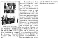La política militar de Pinochet.