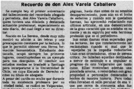 Recuerdo de don Alex Varela Caballero