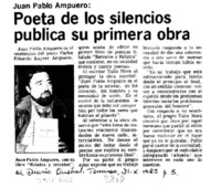 Poeta de los silencios publica su primera obra.