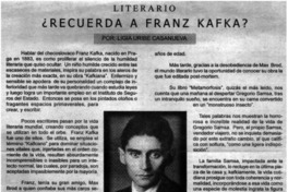 Recuerda a Franz Kafka?
