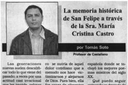 La memoria histórica de San Felipe a través de la Sra. María Cristina Castro