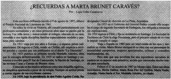 Recuerdas a Marta Brunet Caravés?