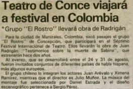 Teatro de Conce viajará a festival en Colombia.