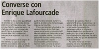 Converse con Enrique Lafourcade