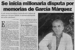 Se inicia millonaria disputa por memorias de García Márquez