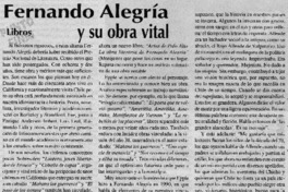 Fernando Alegría y su obra vital