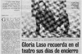 Gloria Laso recuerda en el teatro sus días de encierro