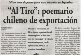 Al Tiro : poemario chileno de exportación