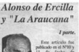 Alonso de Ercilla y "La Araucana"