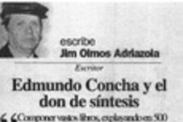 Edmundo Concha y el don de síntesis