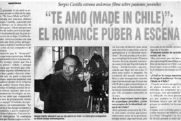 Te amo (made in Chile)" el romance púber a escena : [entrevista]