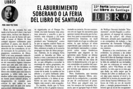 El aburrimientoo soberano o la Feria del Libro de Santiago