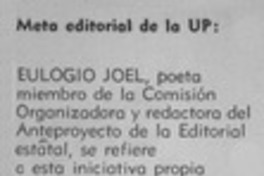 Meta editorial de la UP.