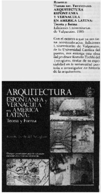 Arquitectura espontánea y vernácula en América Latina : Teoría y forma