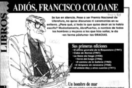 Adiós, Francisco Coloane