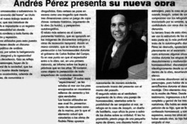 Andrés Pérez presenta su nueva obra.