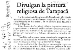 Divulgan la pintura religiosa de Tarapacá