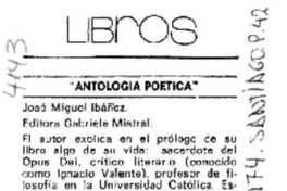 "Antología poética".