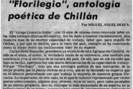 Florilegio", antología poética de Chillán