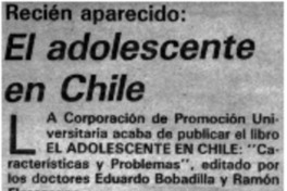El adolescente en Chile.