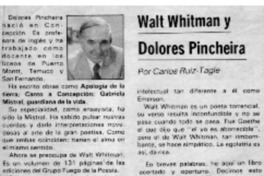 Walt Whitman y Dolores Pincheira