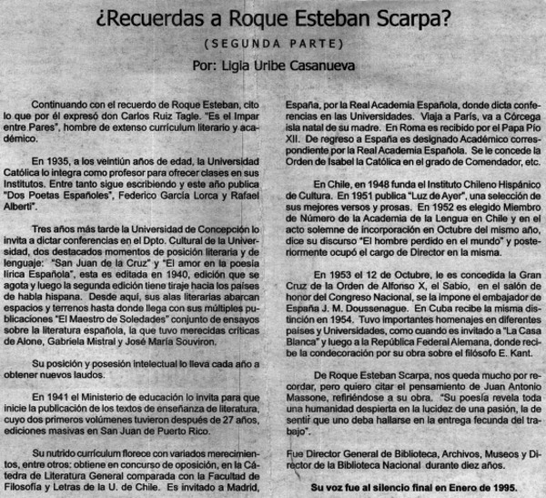¿Recuerdas a Roque Esteban Scarpa?