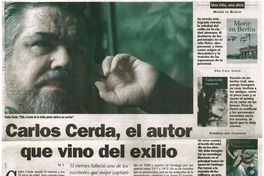 Carlos Cerda, el autor que vino del exilio