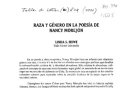 Raza y género en la poesía de Nancy Morejón