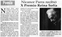 Nicanor Parra recibió X Premio Reina Sofía