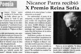 Nicanor Parra recibió X Premio Reina Sofía