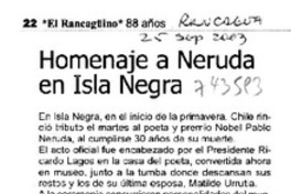 Homenaje a Neruda en Isla Negra