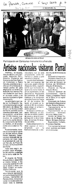 Artistas nacionales visitaron Parral