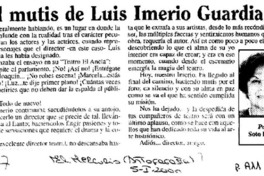 El mutis de Luis Imerio Guardia